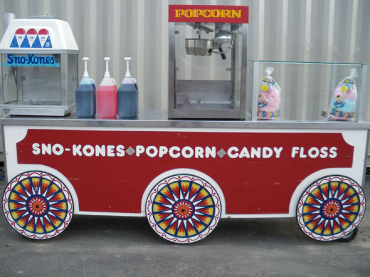 9' Carnival Cart (includes 3 machines)