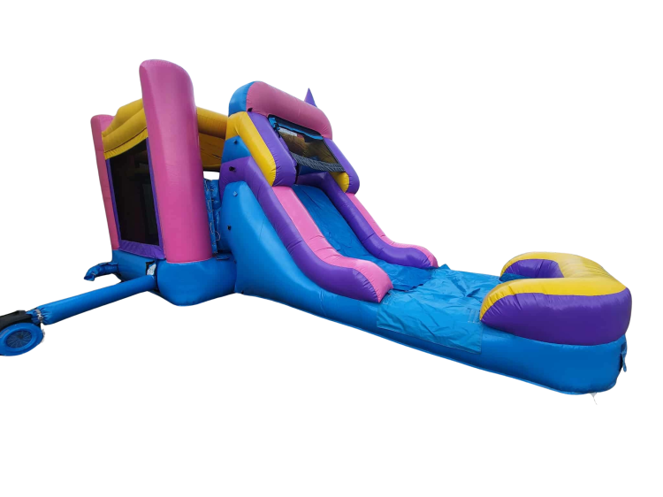 Pink and Purple Water Slide Combo