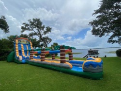 30601420 8025 4187 B152 1D6E979E8A57 1753472477 1 27FT Tiki Crush Waterslide with Slip and Slide